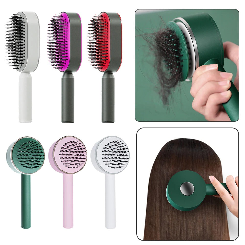  Self Cleaning Hair Brush - New 3D Air Cushion Massager Brushes  Airbag Massage Comb Brush Detangler